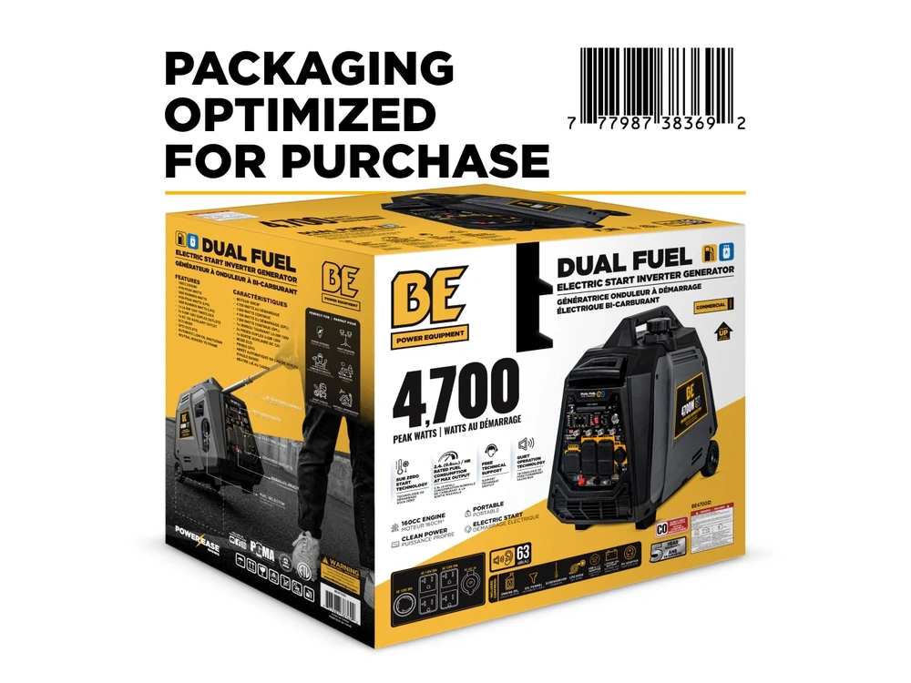 2026 BePower BE4700ID 4,700 Watt Dual-Fuel Digital Inverter Generator - BE4700ID alt