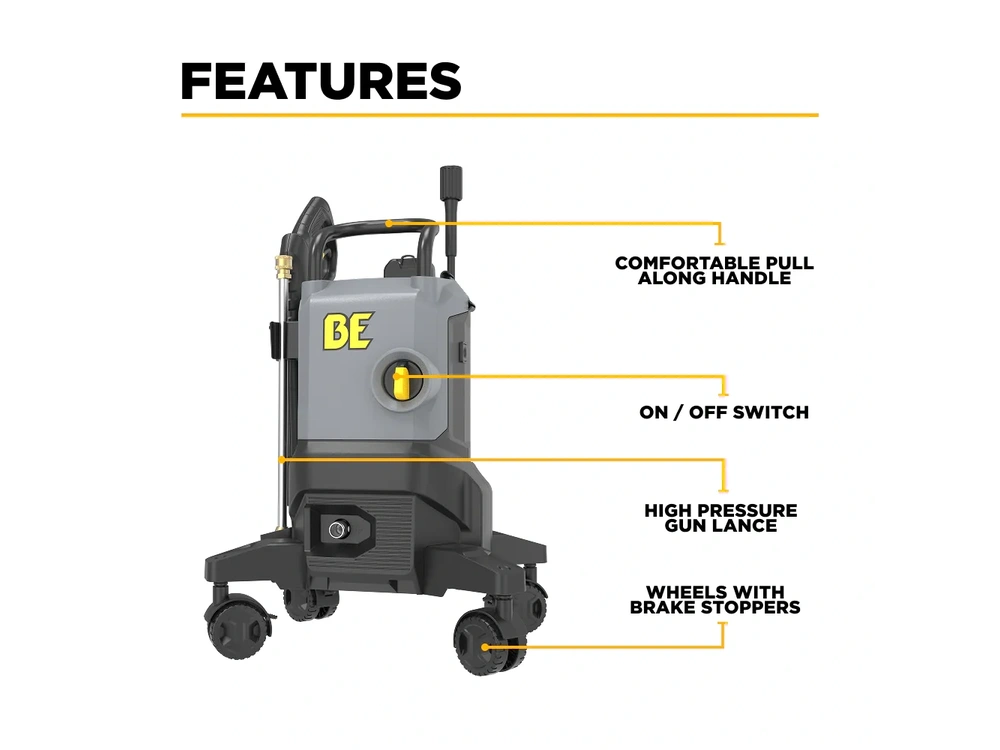 2026 BePower P2318EN 2,350 PSI 1.8 GPM Electric Pressure Washer - P2318EN alt