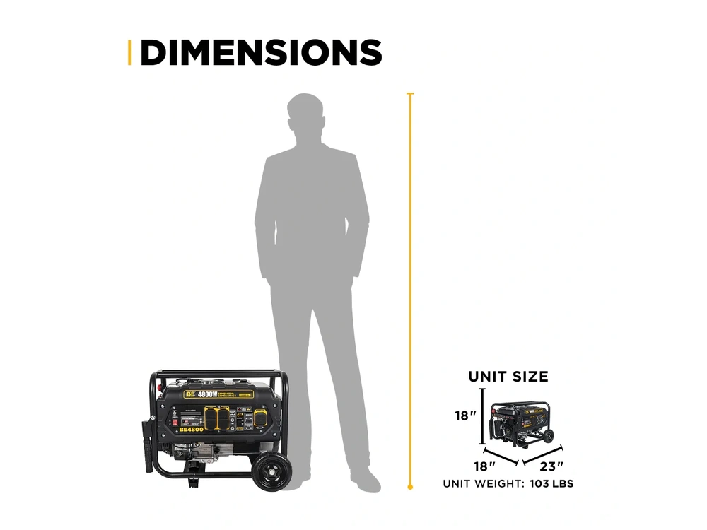 2026 BePower BE4800 4,800 Watt Generator - BE4800 alt