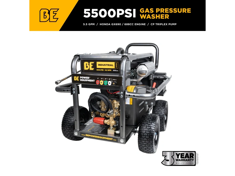 2026 BePower B5024HEBAS 5,500 PSI 5.0 GPM Cold Water Gas Pressure Washer - B5024HEBAS alt