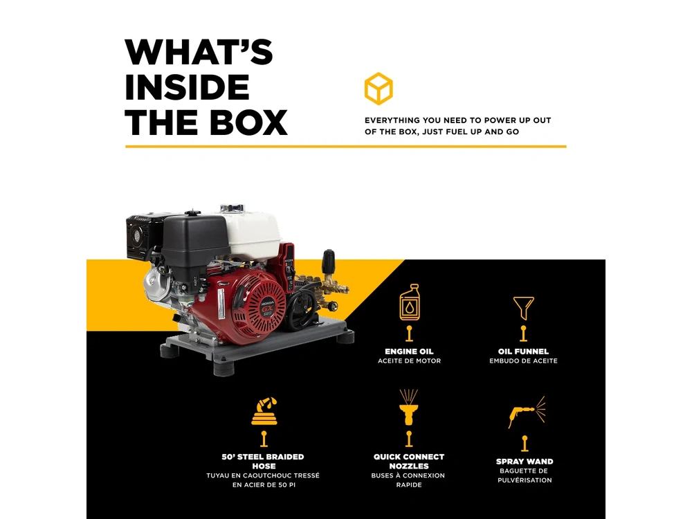 2026 BePower B3213HETBAS 3,200 PSI 4.2 GPM Cold Water Gas Pressure Washer - B3213HETBAS alt