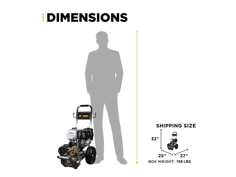 2026 BePower B4213HSGS 4,200 PSI 4.2 GPM Cold Water Gas Pressure Washer - B4213HSGS alt
