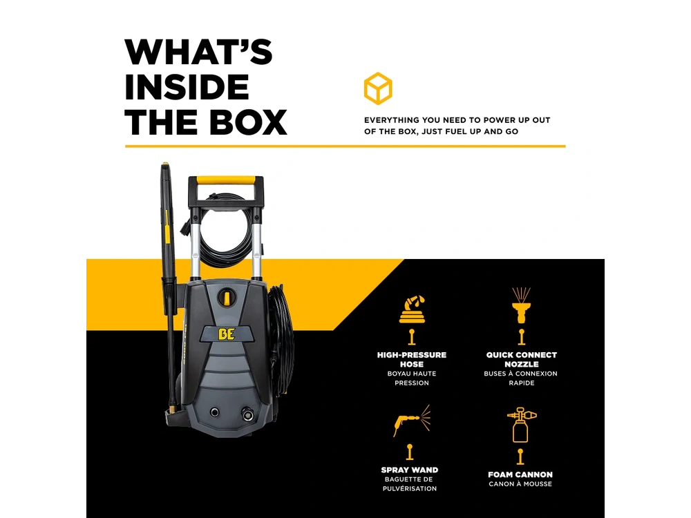 2026 BePower P1915EN 2,000 PSI 1.7 GPM Electric Pressure Washer with Powerease Motor and AR Axial Pump - P1915EN alt