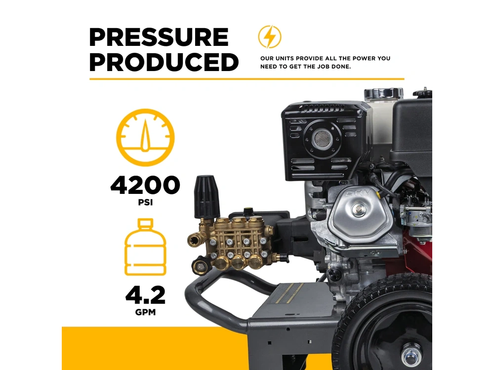 2026 BePower B4213HA 4,200 PSI 4.2 GPM Cold Water Gas Pressure Washer - B4213HA alt