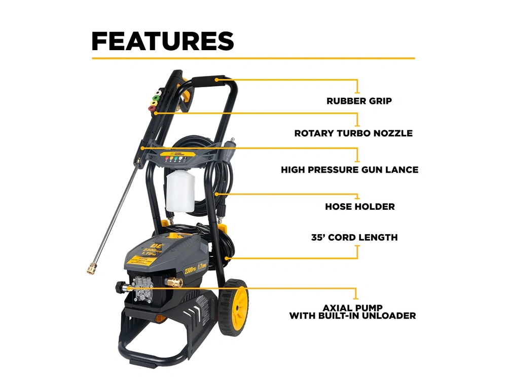 2026 BePower P2317EN 2,300 PSI 1.7 GPM Electric Pressure Washer with AR Axial Pump - P2317EN alt