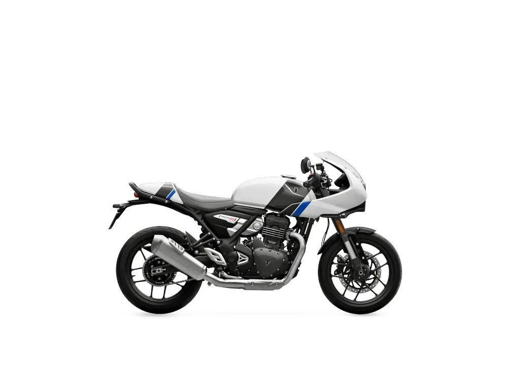 2026 Triumph Thruxton 400 Pearl metallic white / Storm grey