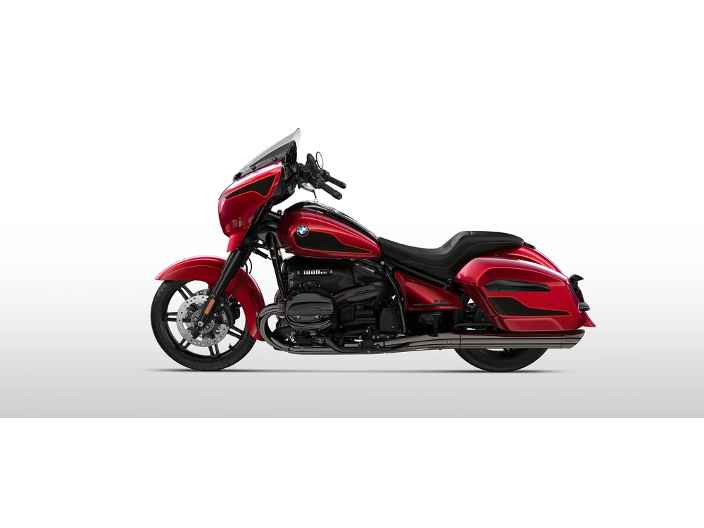2025 BMW R 18 B R 18 B Two-Tone Dragonfirerot Metallic: Blacked Out