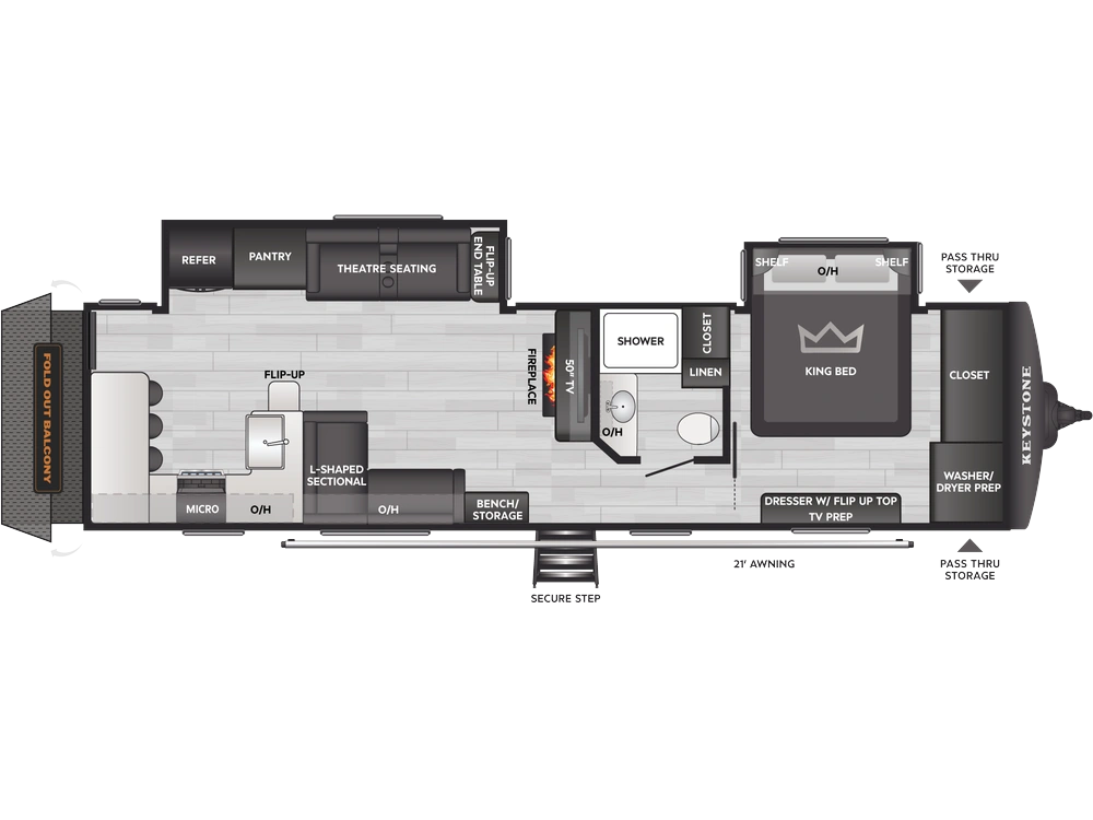 Keystone RV Bullet Premium Bullet Premium 336BBK 2026 alt