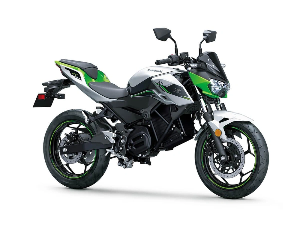 2026 Kawasaki Z Z e-1 ABS Metallic Bright Silver/Matte Lime Green/Ebony Air-cooled, interior permanent magnet synchronous motor alt