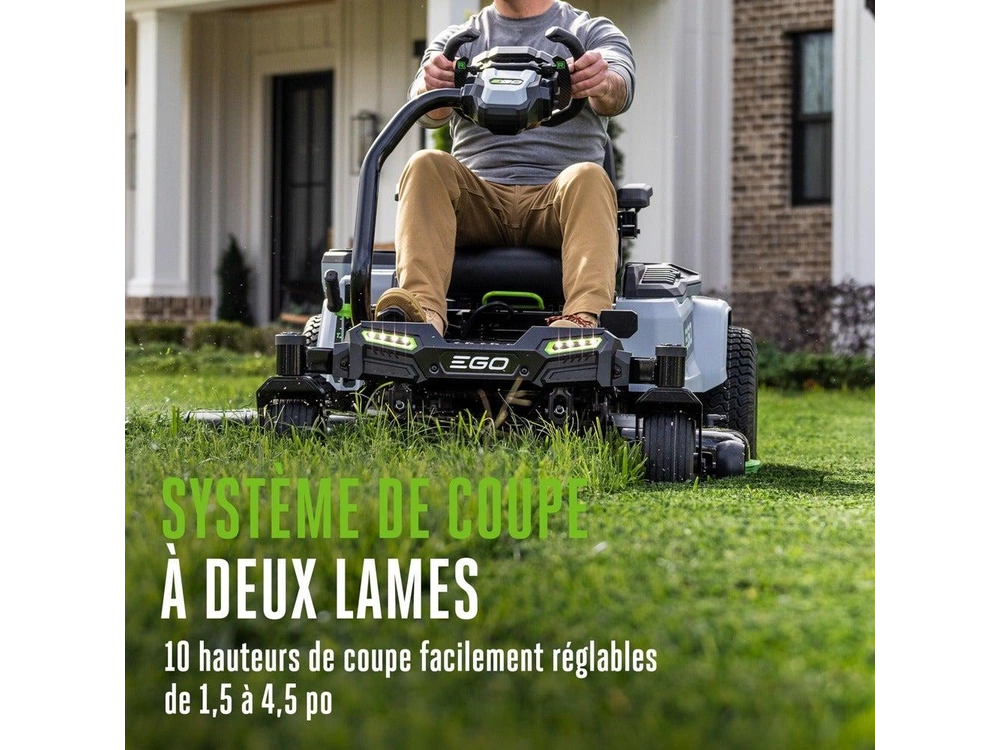 EGO Tondeuse à conducteur porté et à rayon de braquage zéro POWER+ de 42 po avec e-STEER™ (Deux 10,0 Ah et Quatre 6,0 Ah Piles) ZT4215S Tondeuse à conducteur porté et à rayon de braquage zéro POWER+ de 42 po avec e-STEER™ (Deux 10,0 Ah et Quatre 6,0 Ah Piles) ZT4215S 2026 alt