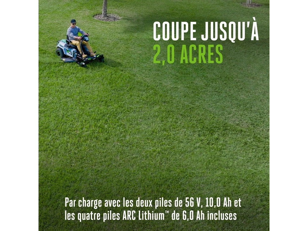 EGO Tondeuse à conducteur porté et à rayon de braquage zéro POWER+ de 42 po avec e-STEER™ (Deux 10,0 Ah et Quatre 6,0 Ah Piles) ZT4215S Tondeuse à conducteur porté et à rayon de braquage zéro POWER+ de 42 po avec e-STEER™ (Deux 10,0 Ah et Quatre 6,0 Ah Piles) ZT4215S 2026 alt