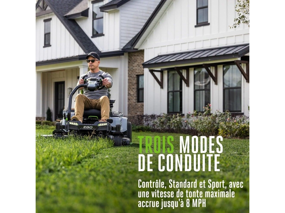 EGO Tondeuse à conducteur porté et à rayon de braquage zéro POWER+ de 42 po avec e-STEER™ (Deux 10,0 Ah et Quatre 6,0 Ah Piles) ZT4215S Tondeuse à conducteur porté et à rayon de braquage zéro POWER+ de 42 po avec e-STEER™ (Deux 10,0 Ah et Quatre 6,0 Ah Piles) ZT4215S 2026 alt