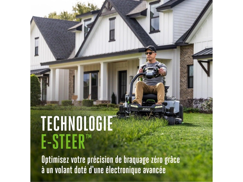 EGO Tondeuse à conducteur porté et à rayon de braquage zéro POWER+ de 42 po avec e-STEER™ (Deux 10,0 Ah et Quatre 6,0 Ah Piles) ZT4215S Tondeuse à conducteur porté et à rayon de braquage zéro POWER+ de 42 po avec e-STEER™ (Deux 10,0 Ah et Quatre 6,0 Ah Piles) ZT4215S 2026 alt