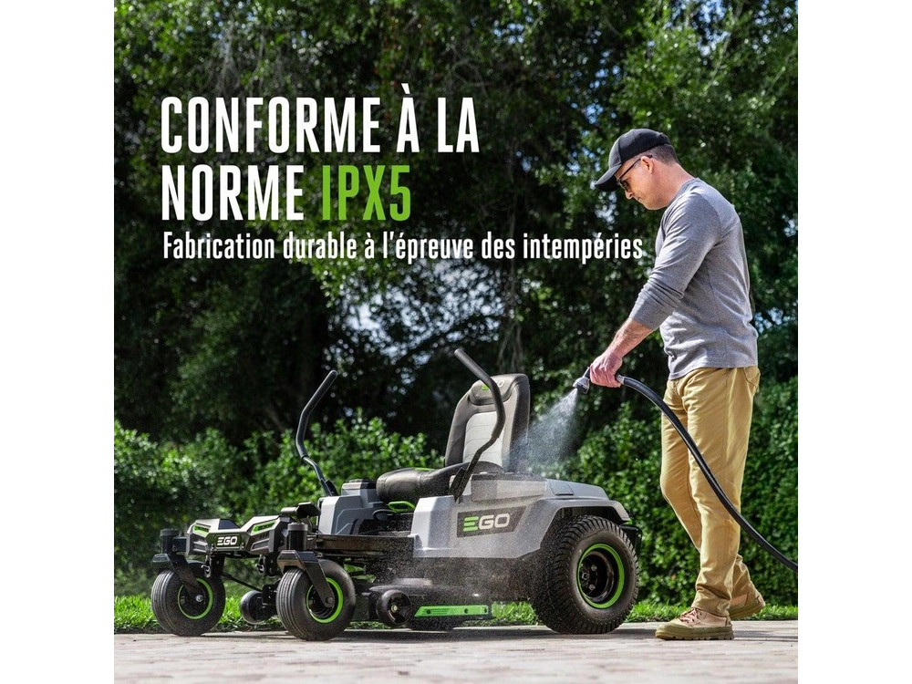 EGO Tondeuse à conducteur porté et à rayon de braquage zéro POWER+ de 42 po avec e-STEER™ (Deux 10,0 Ah et Quatre 6,0 Ah Piles) ZT4215S Tondeuse à conducteur porté et à rayon de braquage zéro POWER+ de 42 po avec e-STEER™ (Deux 10,0 Ah et Quatre 6,0 Ah Piles) ZT4215S 2026 alt