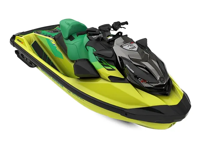 2027 Sea-Doo RXP-X Senna 350 hp Racing Yellow / Amazon Green