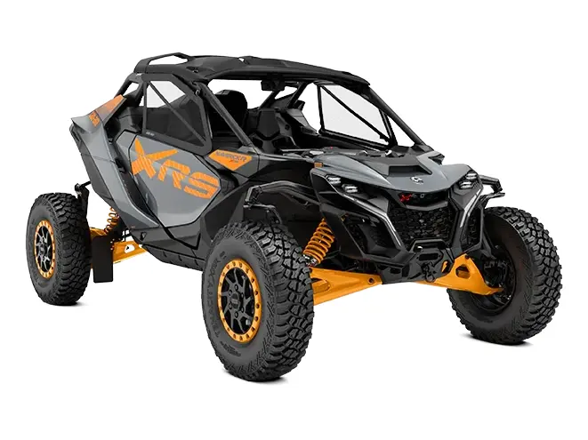 2027 Can-Am Maverick R X rs Dolomite Grey & Orange Crush