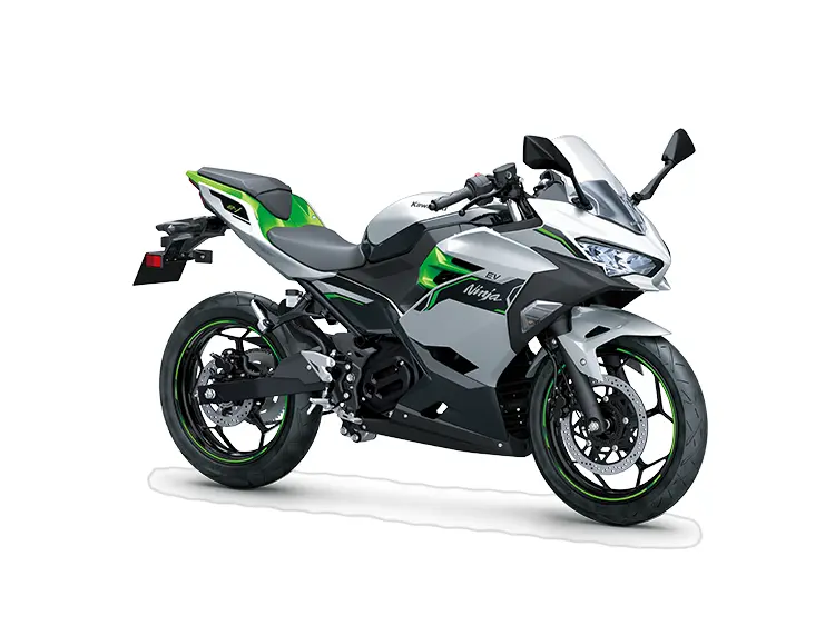 2024 Kawasaki NINJA e-1 Metallic Bright Silver / Metallic Matte Lime Green / Ebony