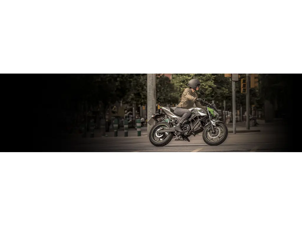 Kawasaki Z e-1 Argent Brillant Métallisé / Vert Lime Mat Métallisé / Ébène 2024