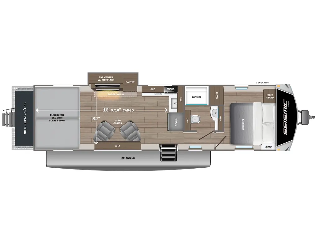 Jayco Seismic Travel Trailer Toy Hauler 286 ST235/80R16’E’ 2027
