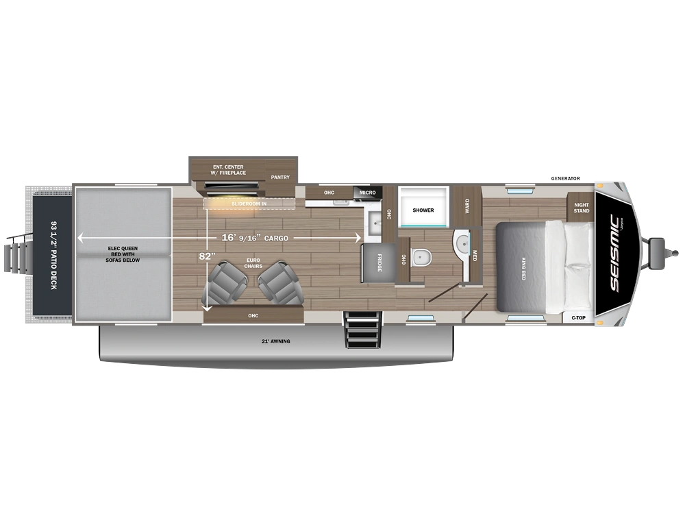 2027 Jayco Seismic Travel Trailer Toy Hauler Seismic Travel Trailer Toy Hauler 286 ST235/80R16'E' alt