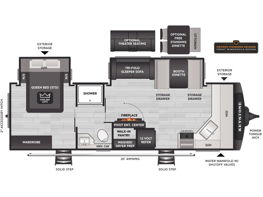 2027 Keystone RV Cougar Half-Ton Cougar Half-Ton 25FKD alt