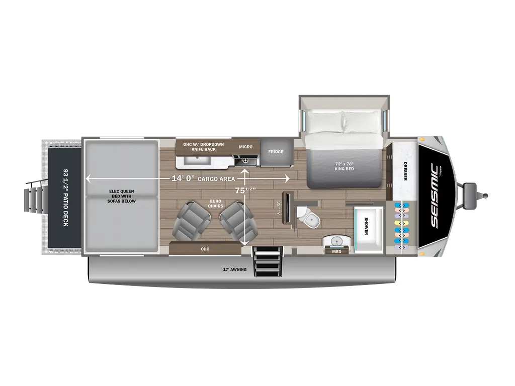 2027 Jayco Seismic Travel Trailer Toy Hauler 214