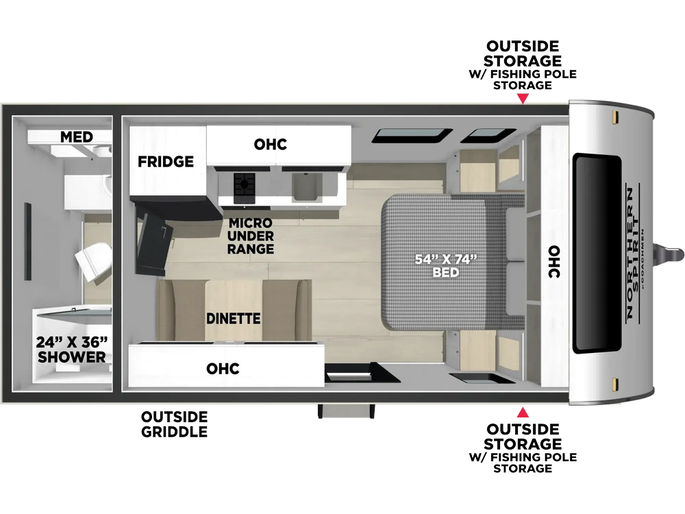 Coachmen Northern Spirit Bijou Travel Trailer Northern Spirit Bijou Travel Trailer 18RBB 2027