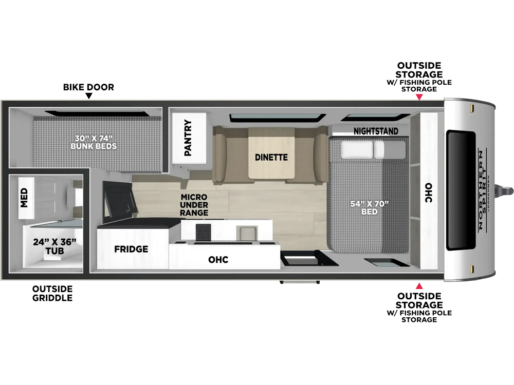 Coachmen Northern Spirit Bijou Travel Trailer Northern Spirit Bijou Travel Trailer 17BHB 2027