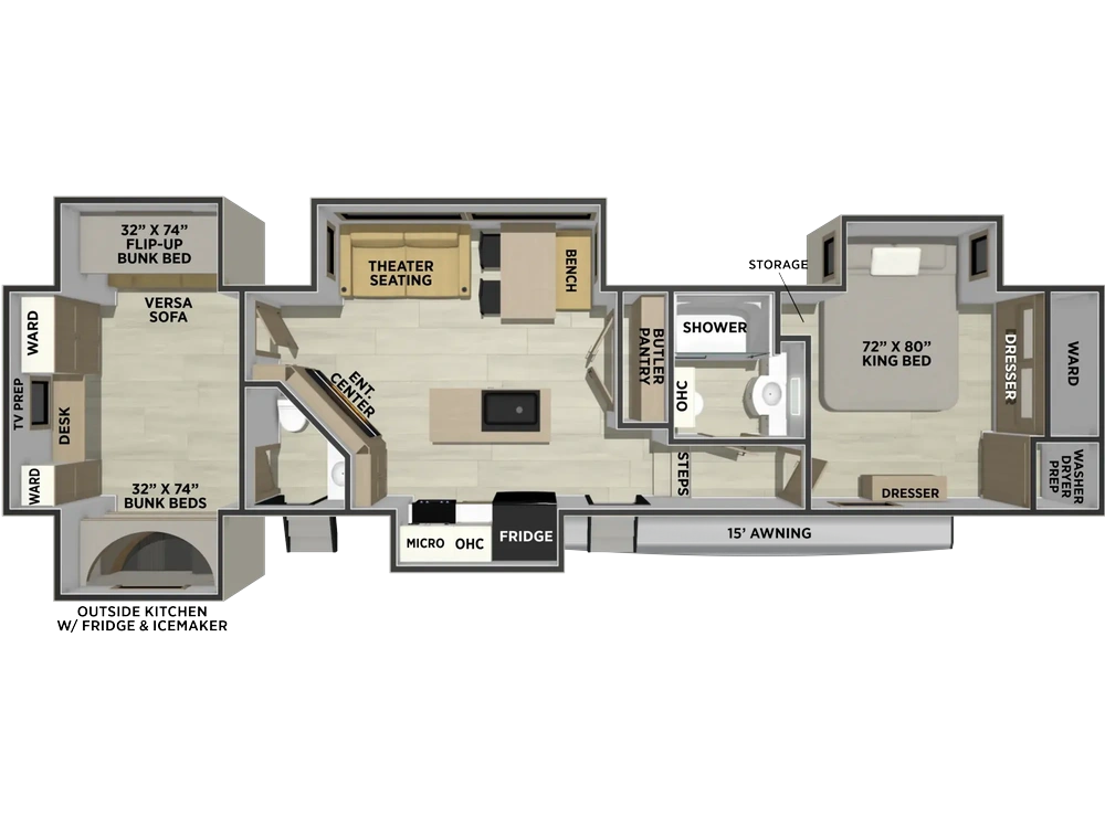 Forest River Sandpiper Sandpiper 3844QUAD 2027