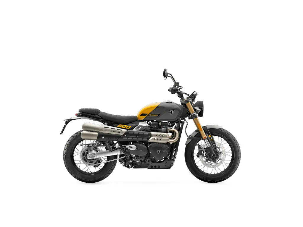 2027 Triumph Scrambler 900 Mineral Grey / Cosmic Yellow