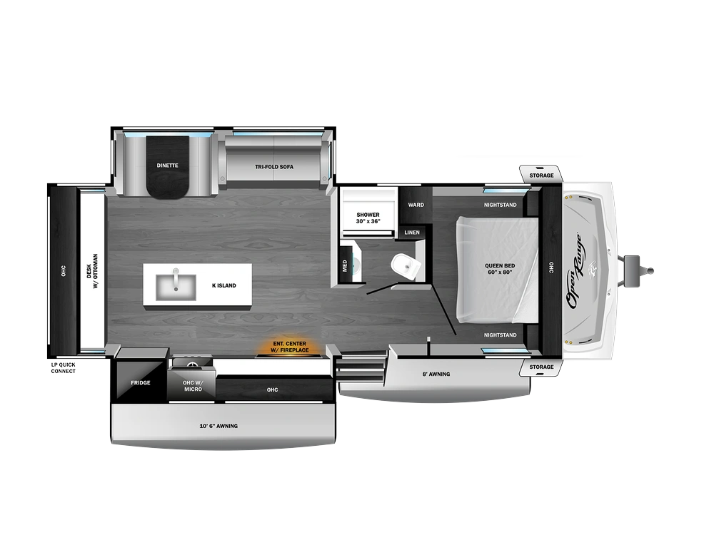 2027 Open Range Range Lite Travel Trailer Range Lite Travel Trailer 280MKI