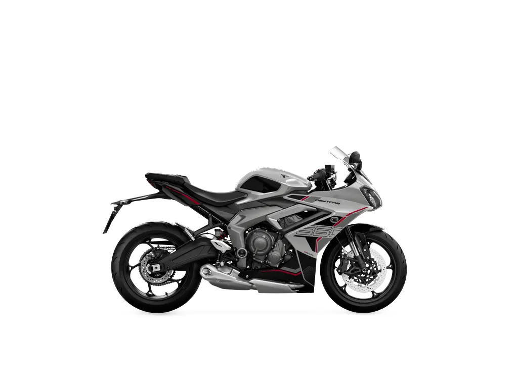 2027 Triumph Daytona 660 Aluminum Silver / Sapphire Black