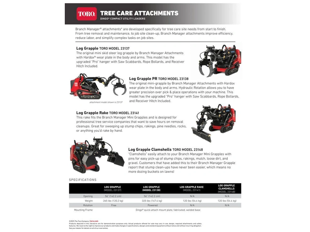 2026 Toro Log Grapple Log Grapple