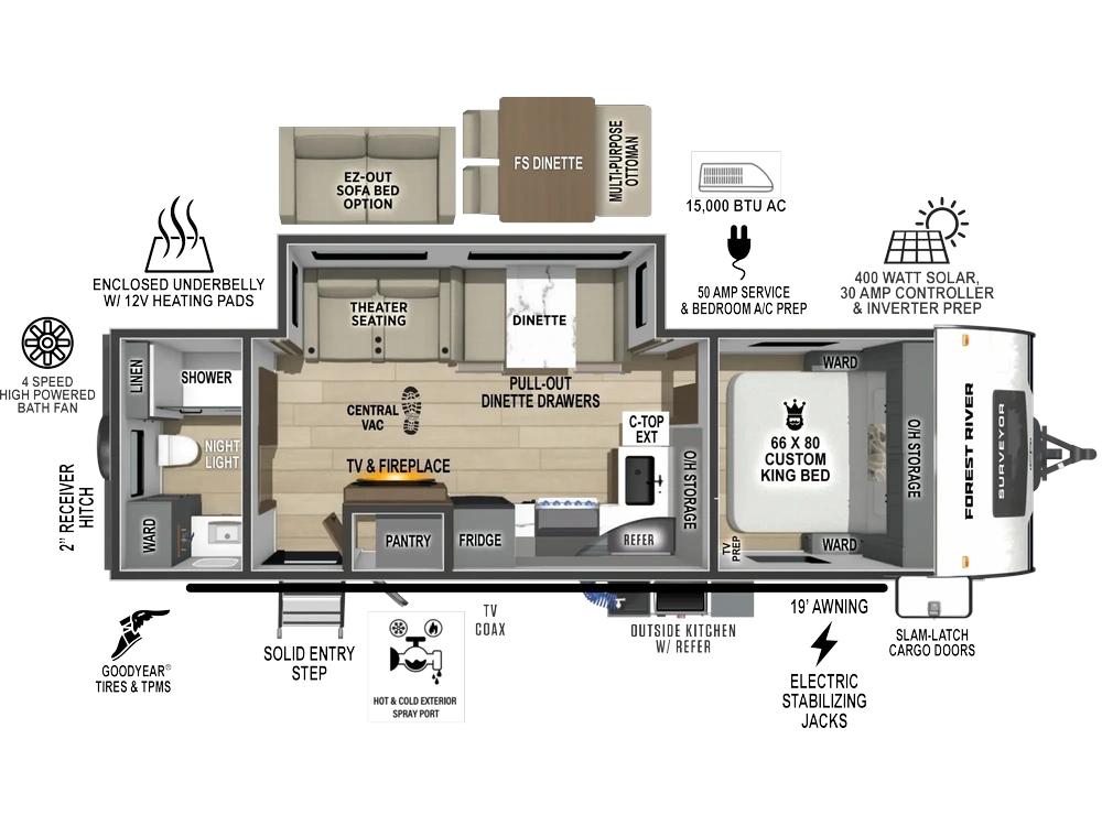 2027 Forest River Surveyor Surveyor 267RBSS