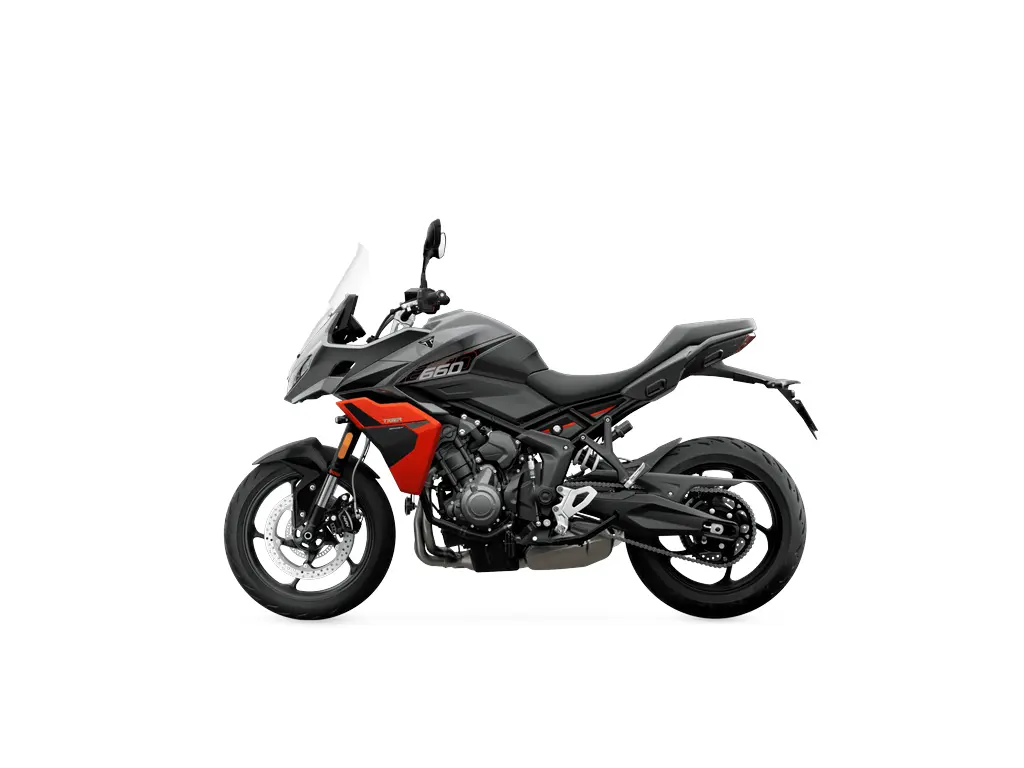 2027 Triumph Tiger Sport 660 Silver Ice / Intense Orange
