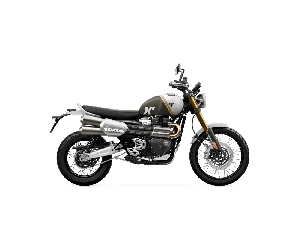 2027 Triumph Scrambler 1200 Xe Matte Khaki Green / Matte Crystal White