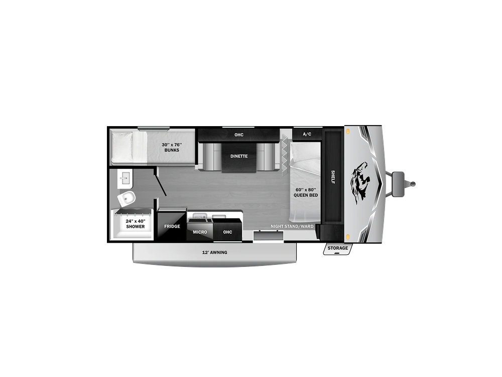 2027 Open Range Colt Travel Trailer Colt Travel Trailer 18BH West