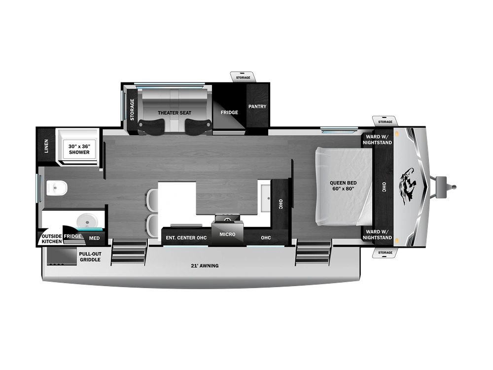 2027 Open Range Range Lite Travel Trailer Range Lite Travel Trailer 215MKU