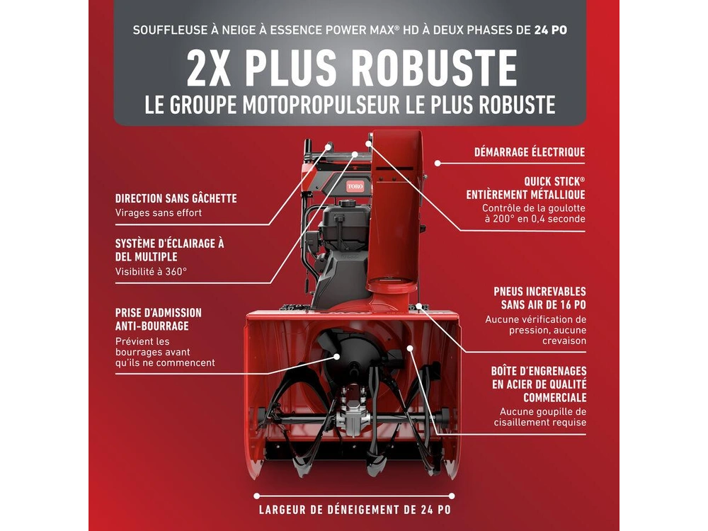 Toro Souffleuse à Neige à Essence à Deux Phases Power Max HD de 61 cm (24 po) Souffleuse à Neige à Essence à Deux Phases Power Max HD de 61 cm (24 po) 2026