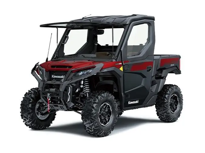 2027 Kawasaki RIDGE PLATINUM RANCH HVAC Metallic Deep Red / Ebony