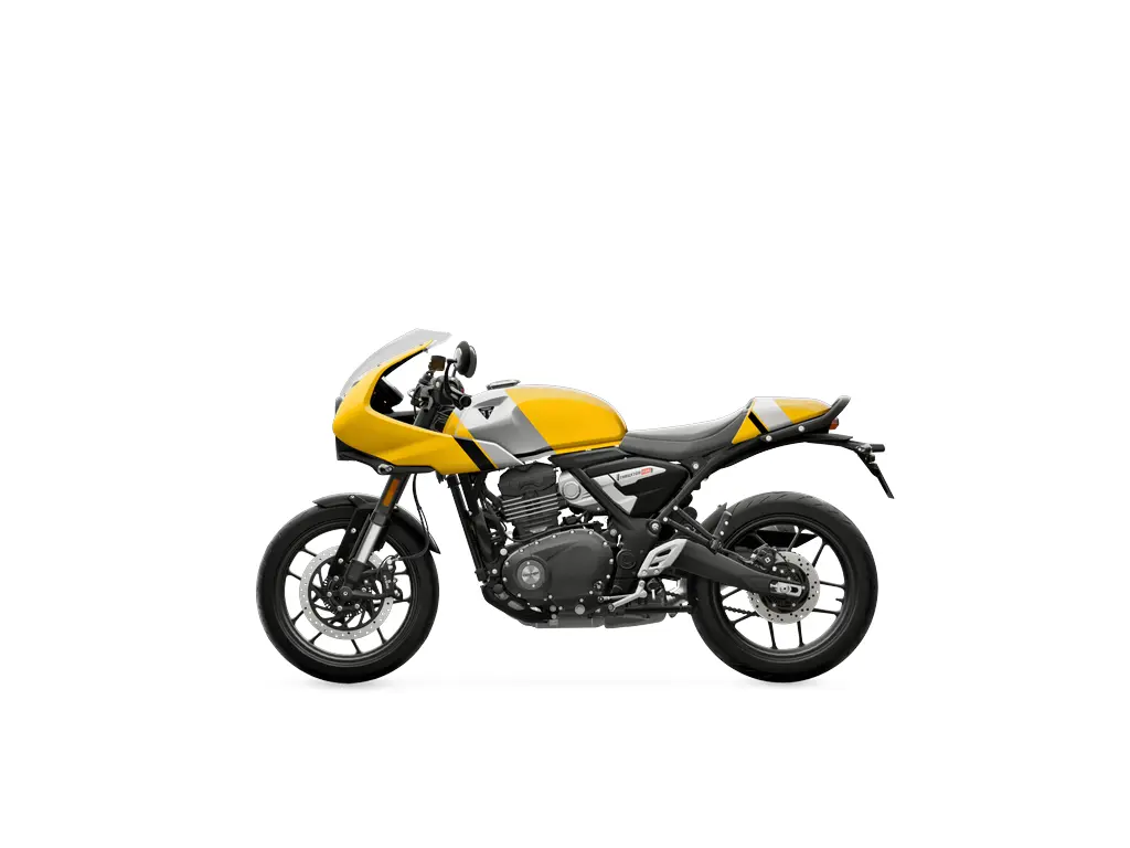 2026 Triumph Thruxton 400 Metallic Racing Yellow / Aluminium Silver