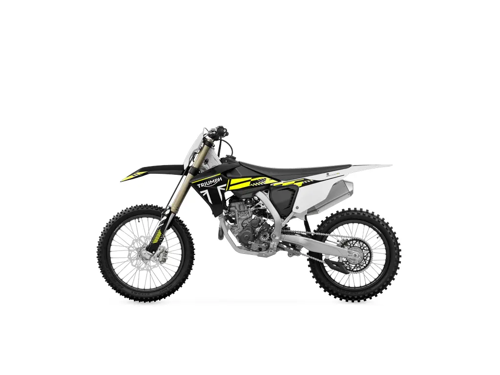 2025 Triumph TF 250-X Triumph Racing Yellow / Black / White