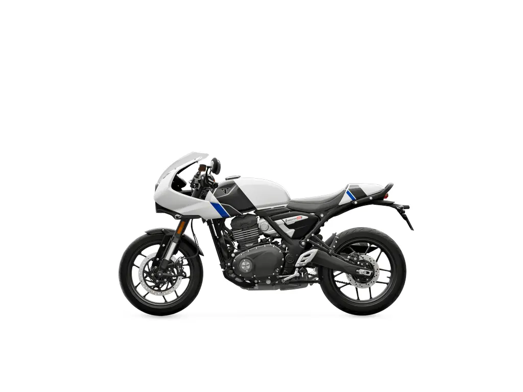 2026 Triumph Thruxton 400 Pearl Metallic White / Storm Grey