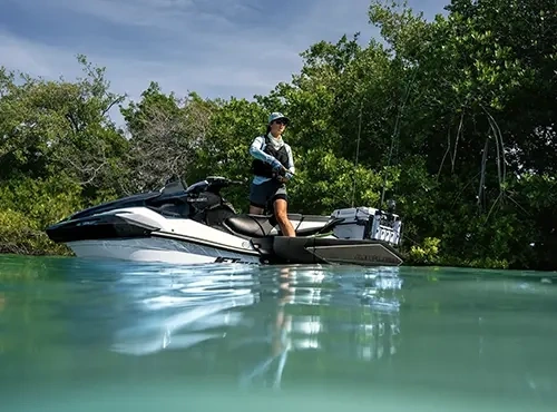 Off-road vehicle driving over rocks