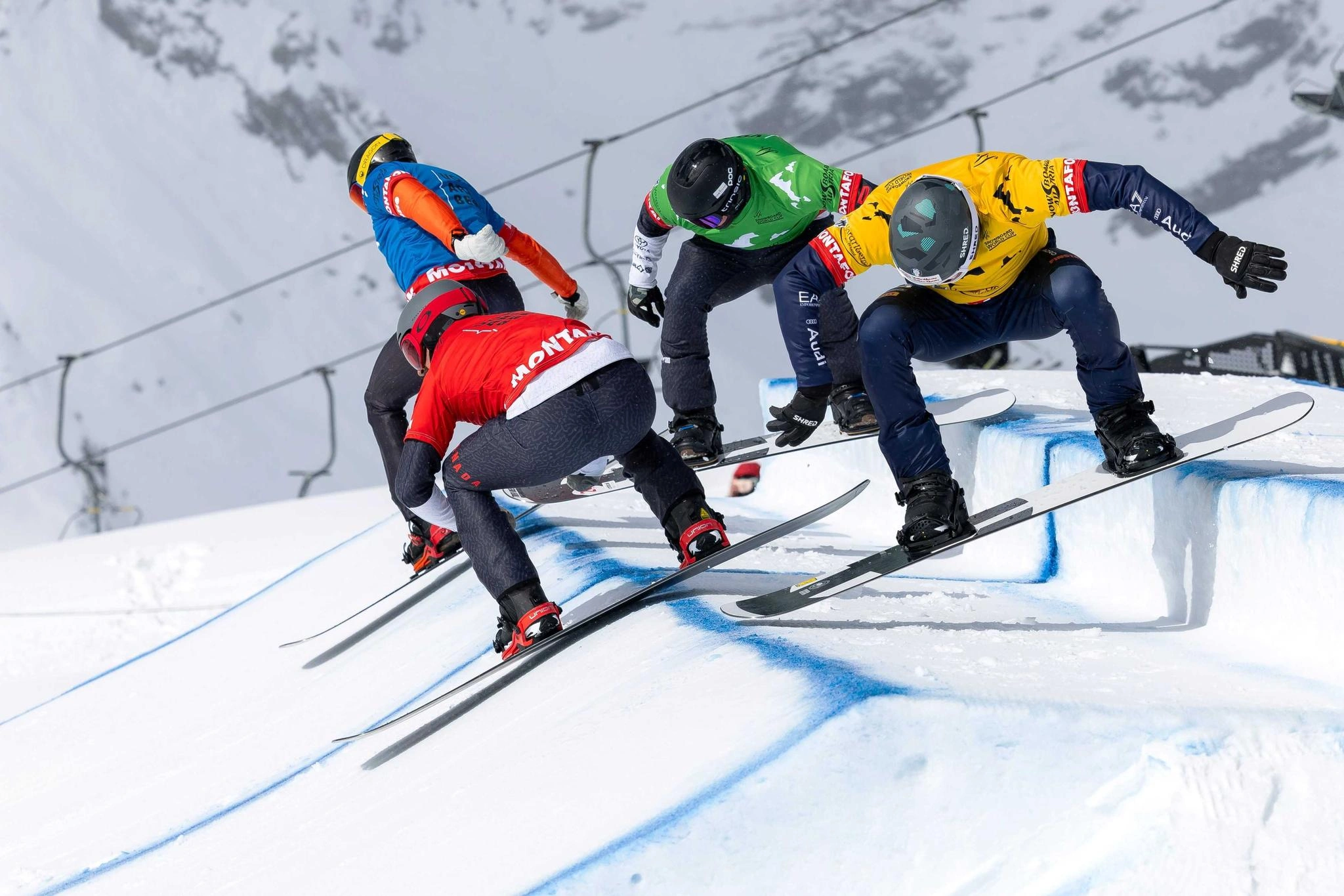 Evan Bichon snowboarding at Montafon in 2023