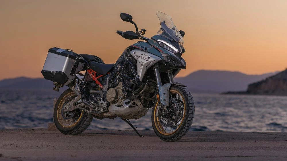 front side view of a Multistrada V4 Rally