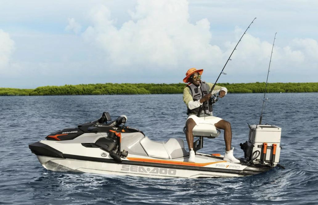 Sea-Doo FishPro fishing PWC with angler