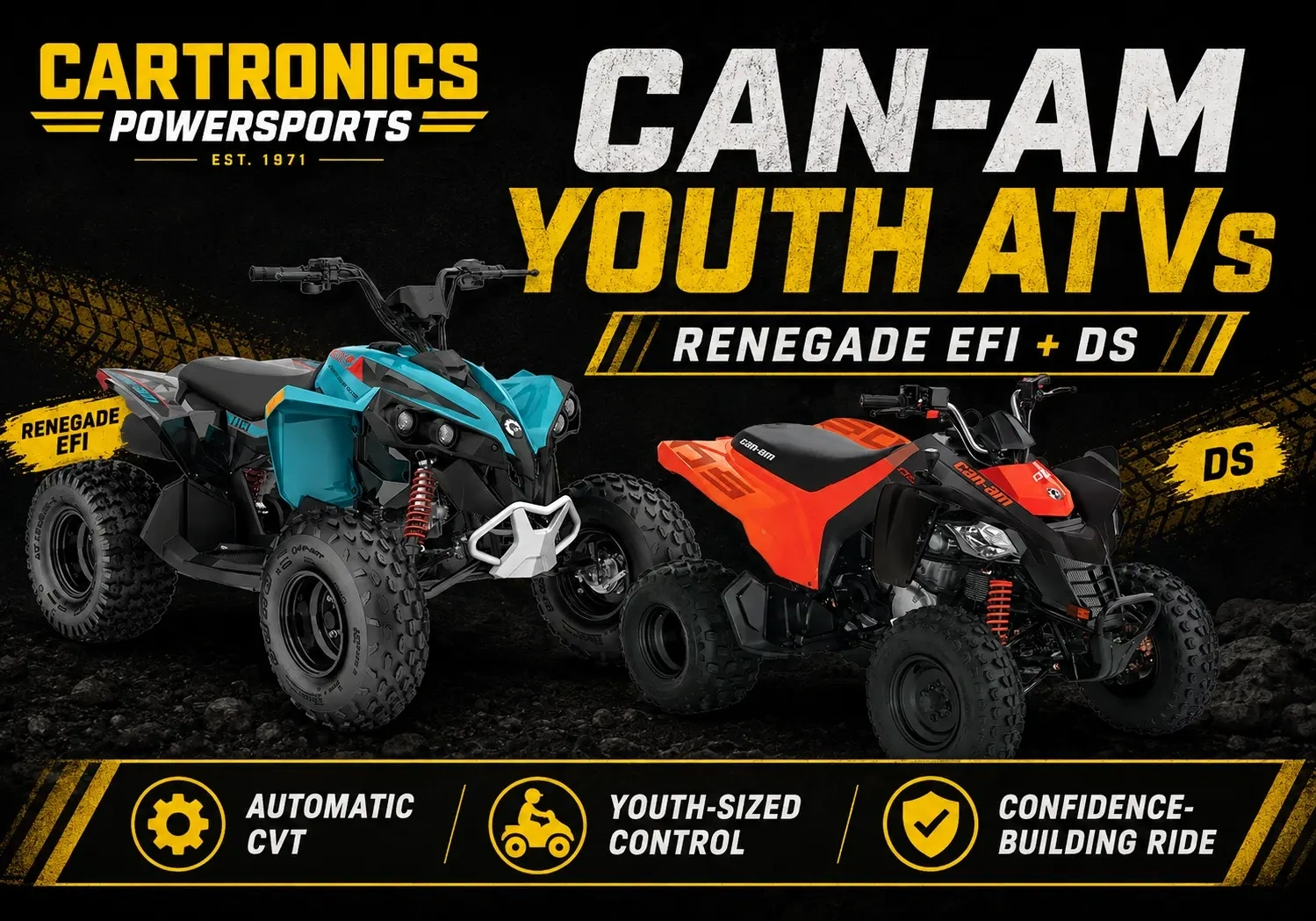 Youth ATV's - Can-Am Renegade EFI and DS
