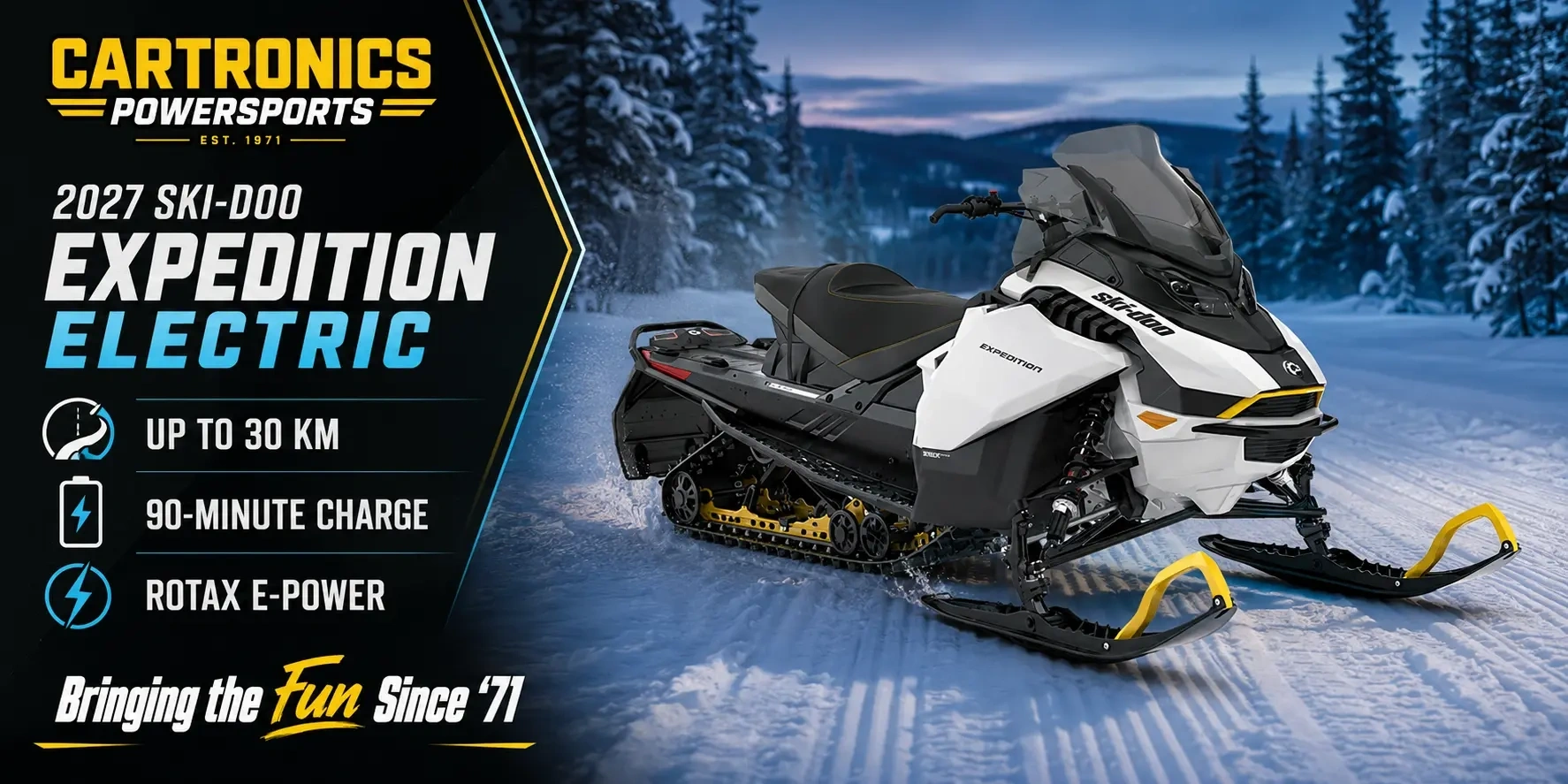 2027 Ski-Doo Expedition Electric powered by Rotax E-Power at Cartronics Powersports in Kingston, Ontario