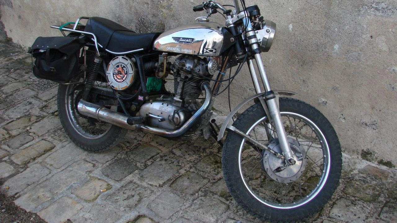 Classic Ducati 450cc vintage motorcycle